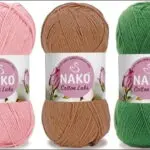 Włóczka Nako COTTON LUKS 100g/330m miękka bawełna + akryl