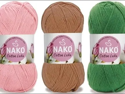 Włóczka Nako COTTON LUKS 100g/330m miękka bawełna + akryl