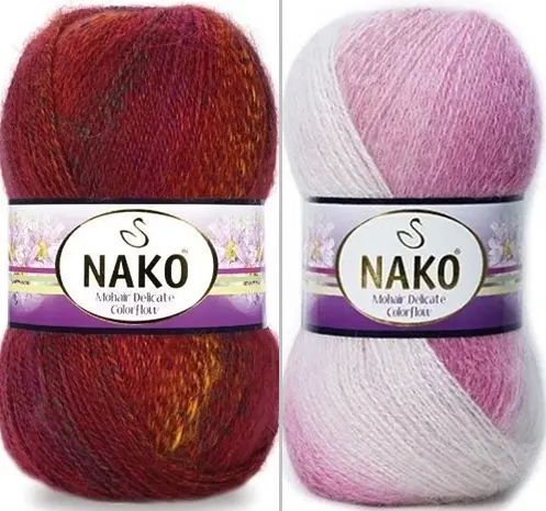 wloczkanakomohairdelicatecolorflow Włóczka Nako Mohair Delicate Colorflow 100g/500m moher+wełna+akryl - obrazek 1
