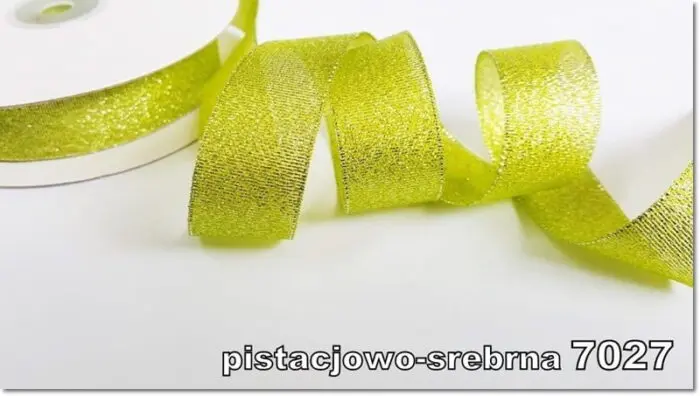 Wstążka BROKATOWA 12mm KRĄŻEK 32m