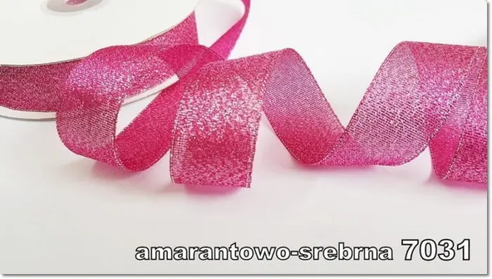 Wstążka BROKATOWA 12mm KRĄŻEK 32m