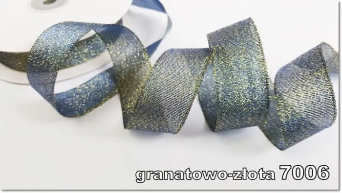 Wstążka BROKATOWA 25mm KRĄŻEK 32m
