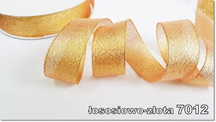Wstążka BROKATOWA 25mm KRĄŻEK 32m