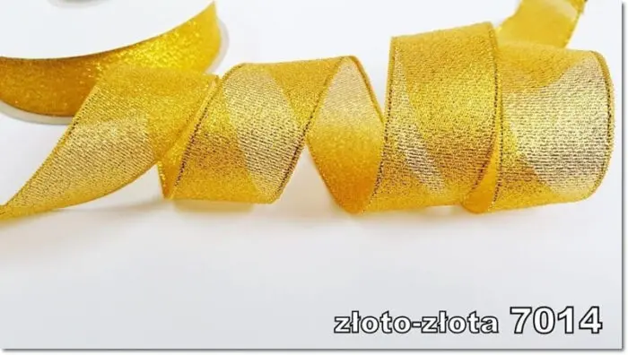 Wstążka BROKATOWA 38mm NA METRY