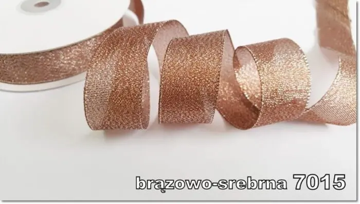 Wstążka BROKATOWA 6mm KRĄŻEK 32m