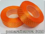Wstążka SATYNOWA w KROPKI 12mm KRĄŻEK 22m