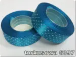 Wstążka SATYNOWA w KROPKI 12mm KRĄŻEK 22m