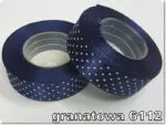 Wstążka SATYNOWA w KROPKI 12mm KRĄŻEK 22m