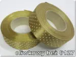 Wstążka SATYNOWA w KROPKI 12mm KRĄŻEK 22m