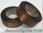 Wstążka SATYNOWA w KROPKI 12mm KRĄŻEK 22m