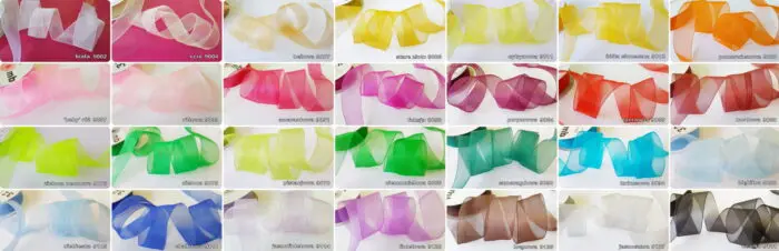 Wstążka SZYFONOWA ORGANZA 12mm KRĄŻEK 32m