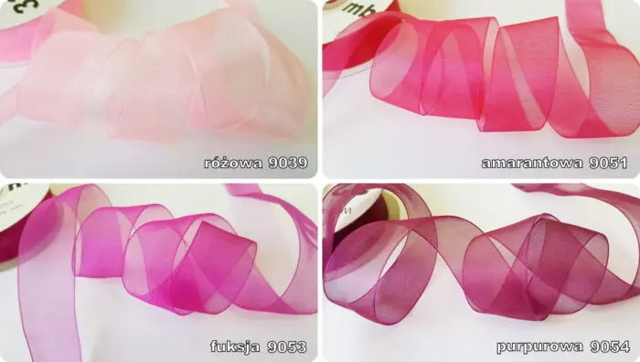 Wstążka SZYFONOWA ORGANZA 12mm NA METRY