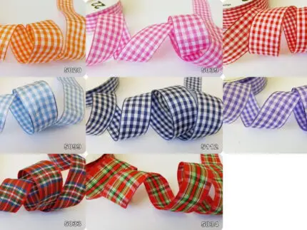 Wstążka w KRATKĘ 12mm NA METRY