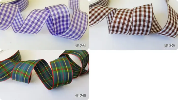 Wstążka W KRATKĘ 25mm NA METRY