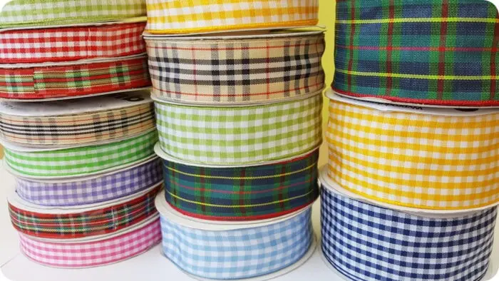 Wstążka w KRATKĘ 38mm NA METRY