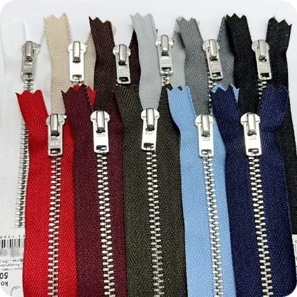 Zamek metalowy YKK nikiel (10 do 22cm) (2034)