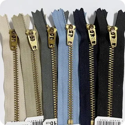 Zamek metalowy YKK złoty (10 do 20cm) (8489)