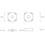 Zapięcie na magnes do przyszycia 18mm srebrne