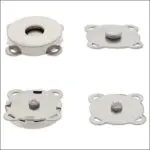 Zapięcie na magnes do przyszycia 18mm srebrne