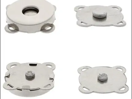 Zapięcie na magnes do przyszycia 18mm srebrne