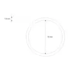 Kółko spiralne metalowe SREBRNE 16x1,5mm - obrazek 2