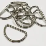 Półkola metalowe 50x5mm SREBRNE