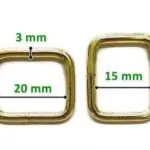 Ramki metalowe 20x3mm ZŁOTE