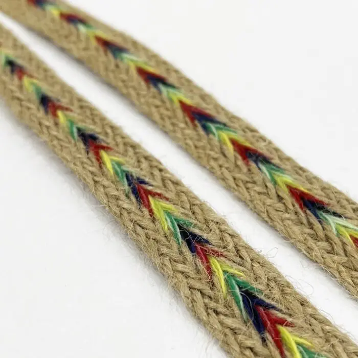Taśma ozdobna jutowa 25mm kolorowa - obrazek 2