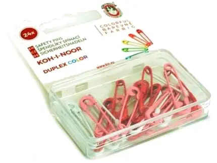 Agrafki kolorowe 24 szt. czerwone