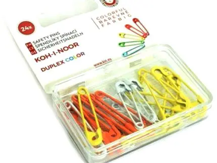 Agrafki kolorowe 24 szt. pomarańczowe