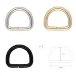 Półkola metalowe 20x17x4mm