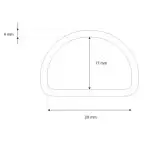 Półkola metalowe 20x17x4mm - obrazek 5