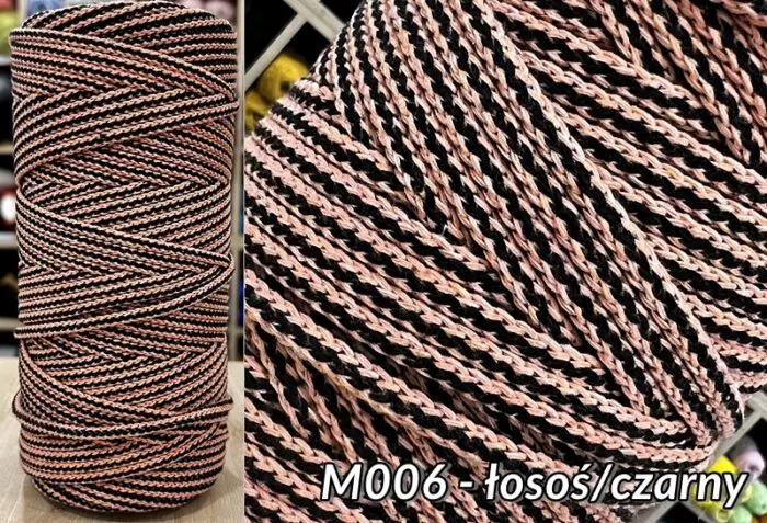 Sznurek bawełniany OMBRE 5mm/ rolka 100m - obrazek 7