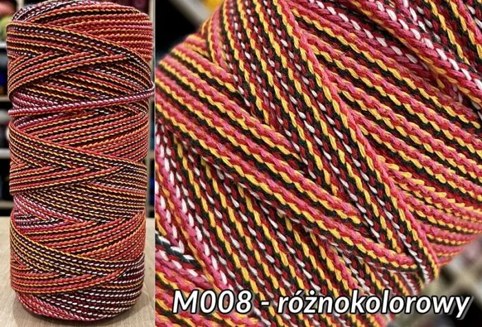 Sznurek bawełniany OMBRE 5mm/ rolka 100m - obrazek 8