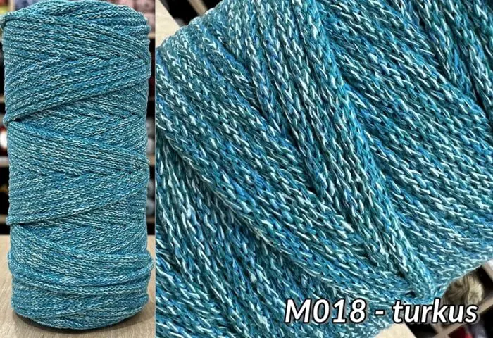 Sznurek bawełniany OMBRE 5mm/ rolka 100m - obrazek 10