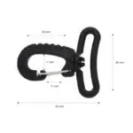Karabińczyk plastikowy obrotowy 38x55mm (10) - obrazek 2