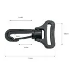 Karabińczyk plastikowy obrotowy 32x72mm (7) - obrazek 2