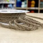 Rzemyk warkoczyk 5mm beżowy (imitacja zamszu)