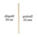 Drążek drewniany do makramy 30cm/22mm