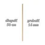 Drążek drewniany do makramy 50cm/16mm