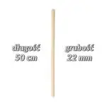 Drążek drewniany do makramy 50cm/22mm