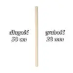 Drążek drewniany do makramy 50cm/28mm