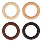 Drewniane kółka do karniszy i makram