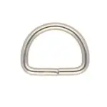 Półkola metalowe 20x15x3mm SREBRNE