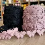 Motylki duże brokatowe na taśmie (wz.157A)