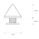 Ćwieki wkręcane stożki 7/10 mm - 10 sztuk - obrazek 3
