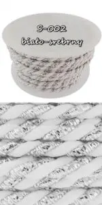 Sznurek skręcany metalizowany 3mm WS-3/PF - obrazek 2
