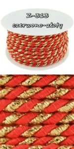 Sznurek skręcany metalizowany 3mm WS-3/PF - obrazek 4
