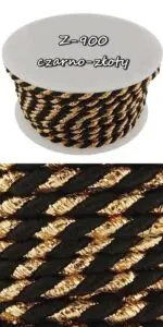 Sznurek skręcany metalizowany 3mm WS-3/PF - obrazek 5