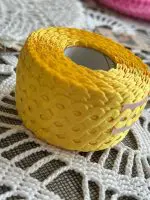 Taśma ozdobna WARKOCZ satynowy żółty - obrazek 3